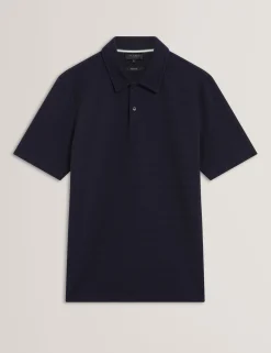 Grid Texture Woven Short Sleeve Polo