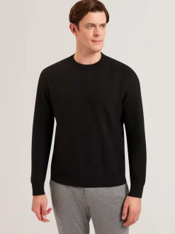 Herringbone Knit Crew Neck Sweater