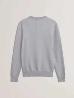 Herringbone Knit Crew Neck Sweater
