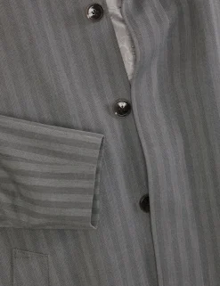 Herringbone Stripe Mac Coat