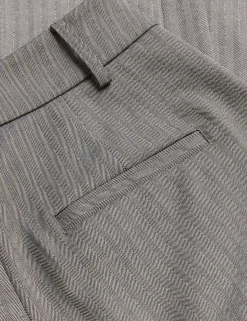 Herringbone Wide Leg Tailored Trousers