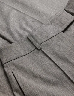 Herringbone Wide Leg Tailored Trousers