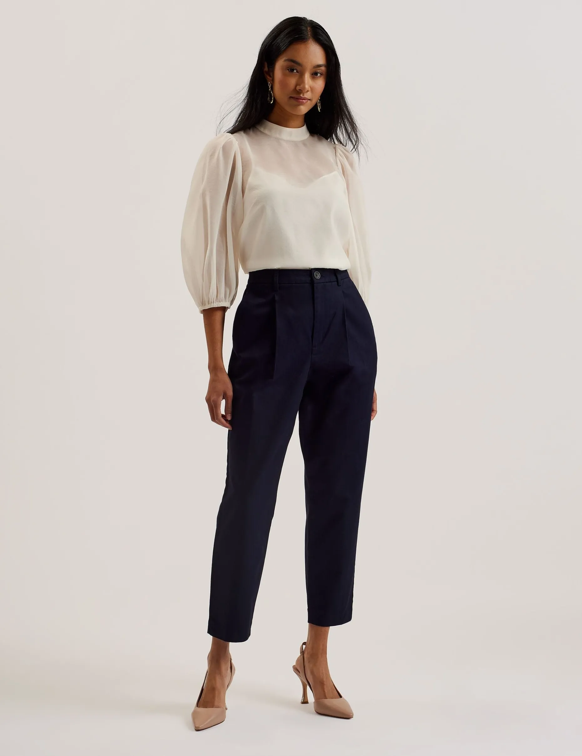 High Waisted Cropped Trouser