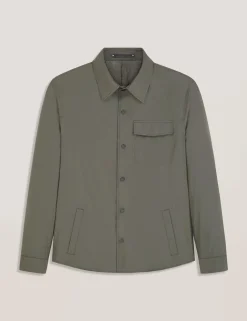 Houndstooth Cotton Blend Coach Jacket