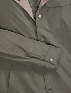 Houndstooth Cotton Blend Coach Jacket