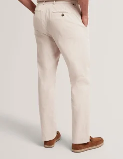 Houndstooth Cotton Linen Tapered Trousers