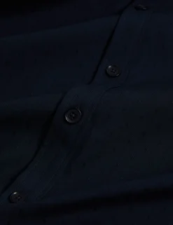 Jacquard Dotted Texture Utility Overshirt