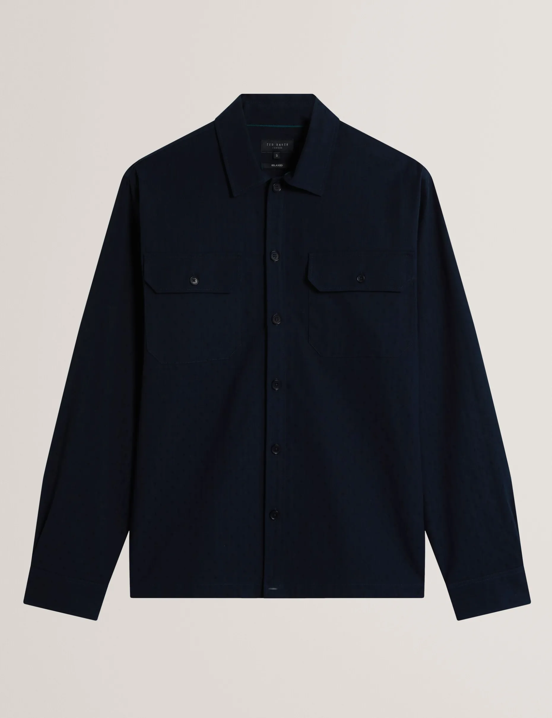 Jacquard Dotted Texture Utility Overshirt