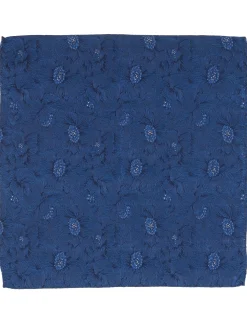 Jacquard Floral Silk Pocket Square