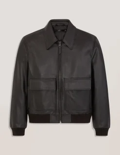Leather Bomber Jacket