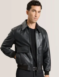 Leather Bomber Jacket