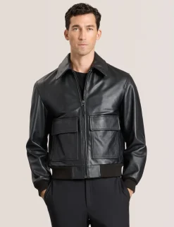 Leather Bomber Jacket