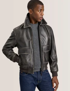 Leather Bomber Jacket