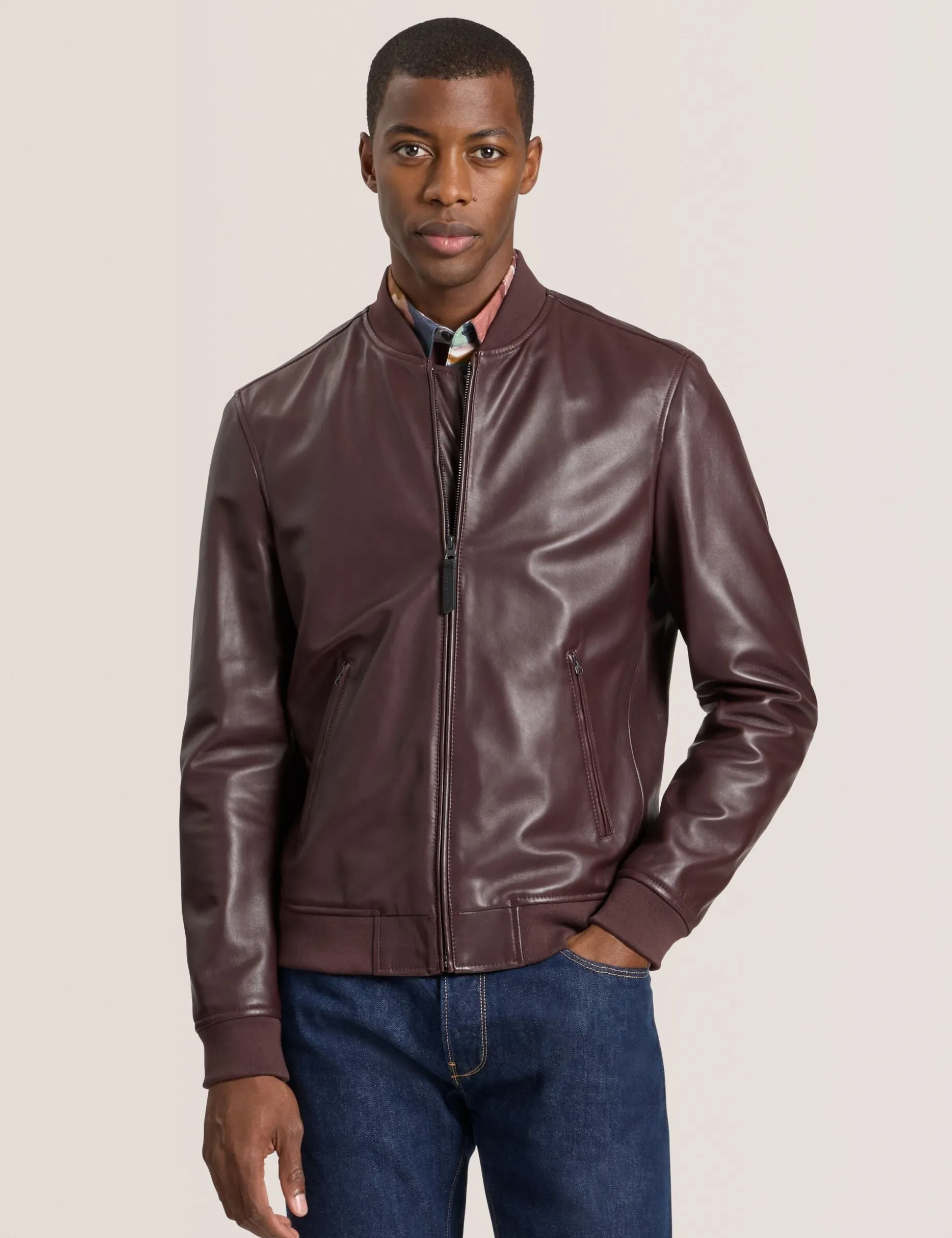 Leather Bomber Jacket