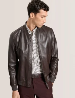 Leather Bomber Jacket