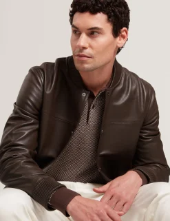 Leather Classic Bomber Jacket