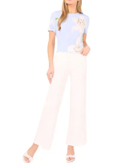 Lily Print Crew Neck T-Shirt
