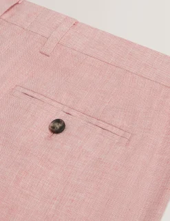 Linen Cotton Woven Dress Pants