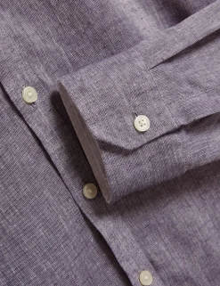 Linen Cotton Woven Long Sleeve Shirt