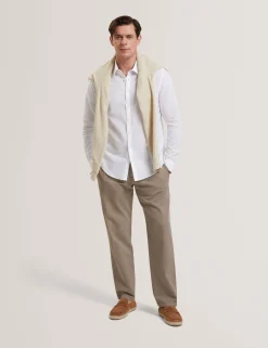 Linen Cotton Woven Long Sleeve Shirt