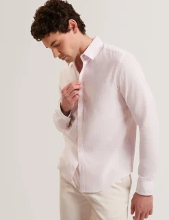 Linen Cotton Woven Long Sleeve Shirt