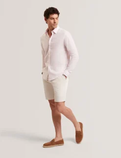 Linen Cotton Woven Long Sleeve Shirt
