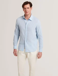 Linen Cotton Woven Long Sleeve Shirt