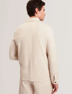 Linen Cotton Zip-Up Harrington Jacket