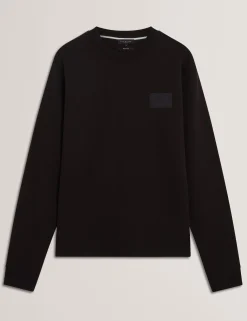 Logo Patch Cotton Crew Neck Sweatshirt