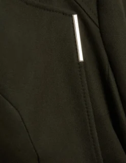 Longline Belted Wool Wrap Coat