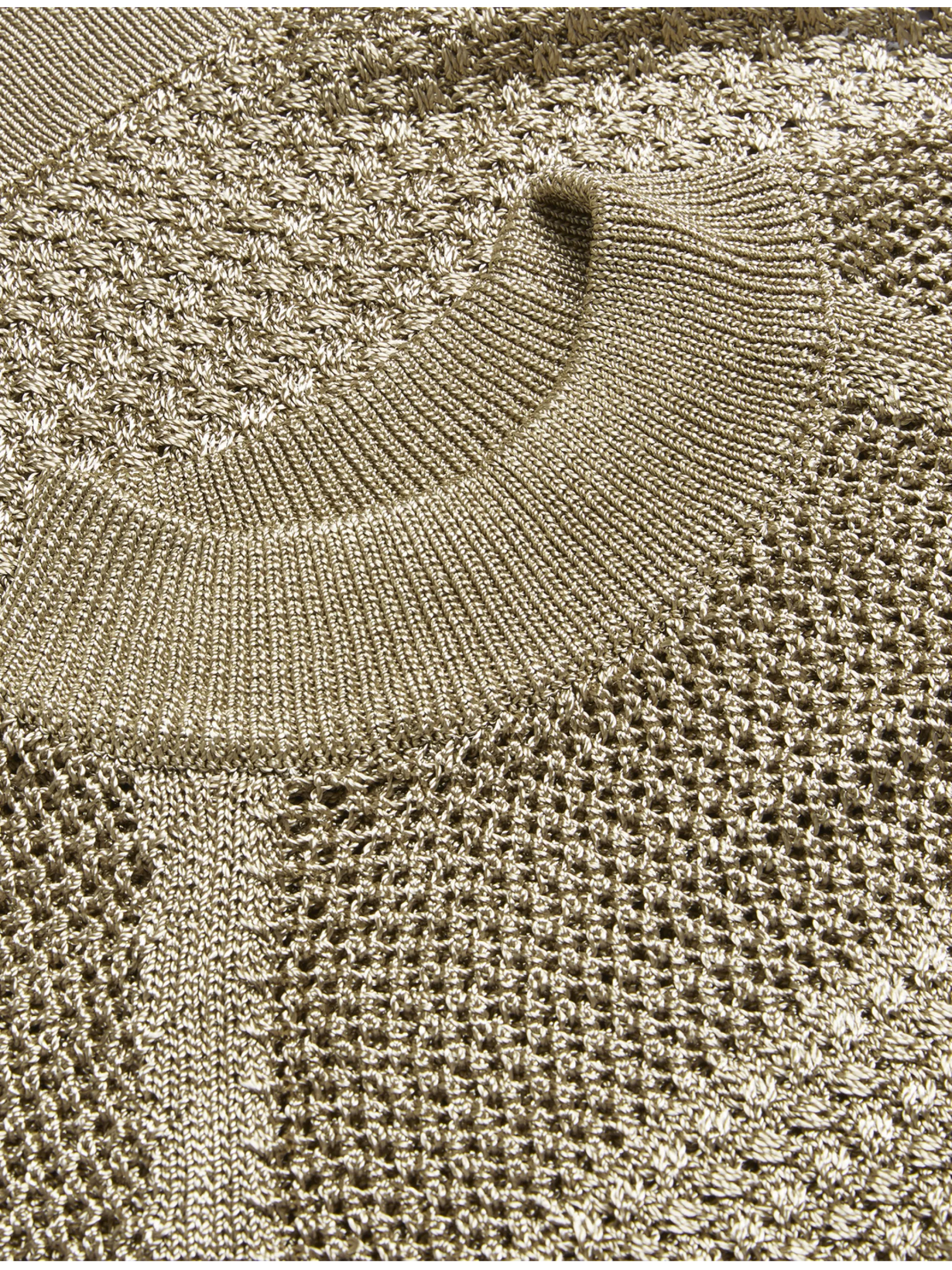 Metallic Knitted Short Sleeve Top