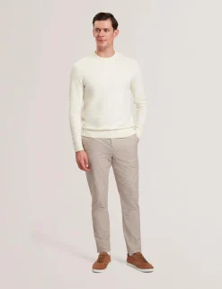 Micro Houndstooth Slim Fit Pants