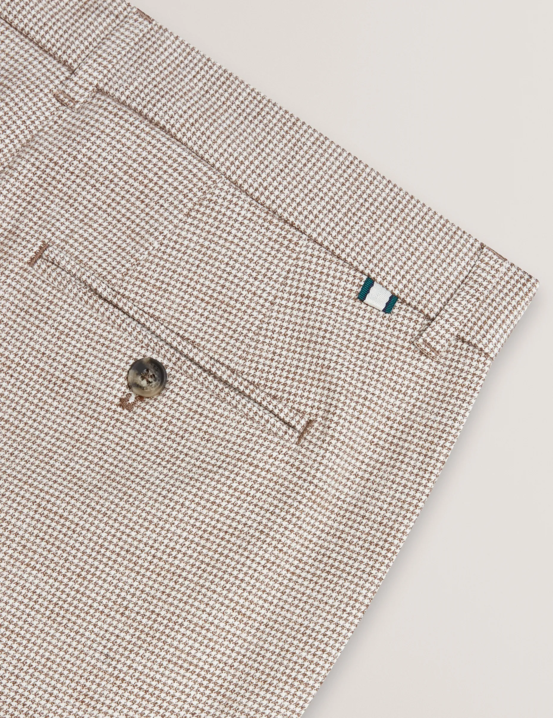 Micro Houndstooth Slim Fit Pants