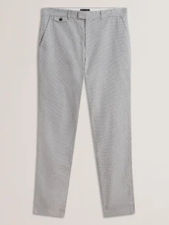 Micro Houndstooth Slim Fit Pants
