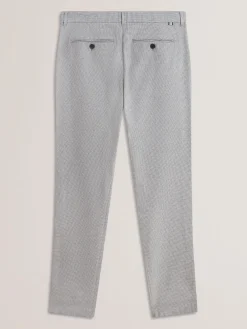 Micro Houndstooth Slim Fit Pants