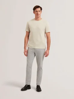 Micro Houndstooth Slim Fit Pants