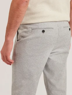 Micro Houndstooth Slim Fit Pants