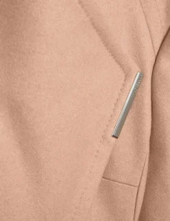 Mid Length Belted Wool Wrap Coat