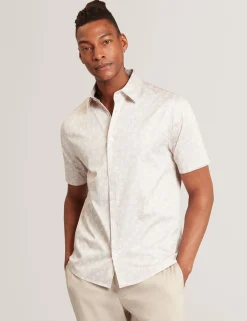 Mini Floral Cotton Short Sleeve Shirt