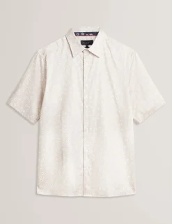 Mini Floral Cotton Short Sleeve Shirt