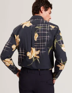 Mixed Floral Print Long Sleeve Shirt