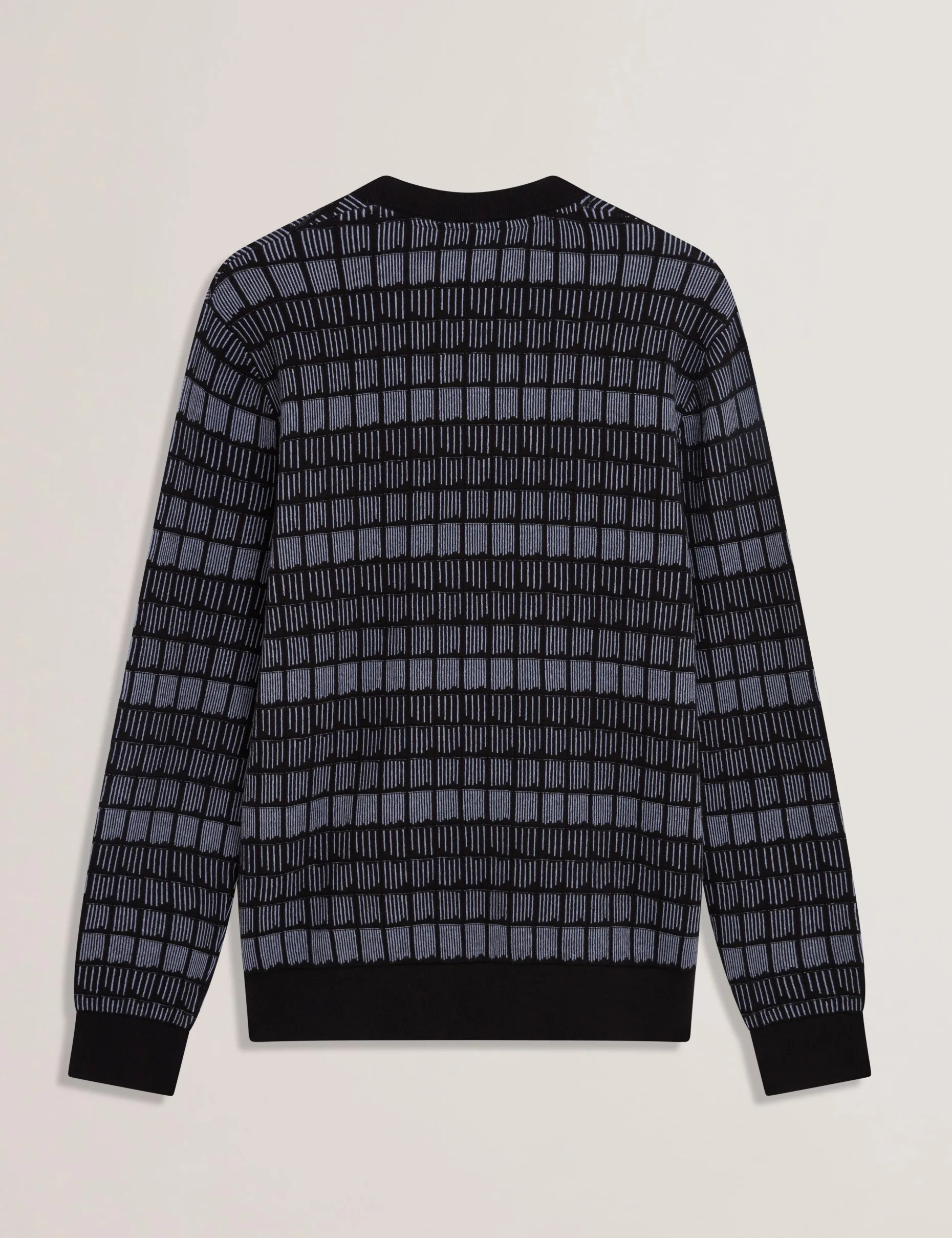 Ombre Jacquard Crew Neck Jumper