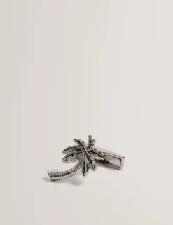 Palm Tree Cufflink Lapel Pin Set