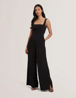 Panelled Wide Leg Tailored Jumpsuit