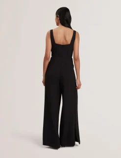 Panelled Wide Leg Tailored Jumpsuit
