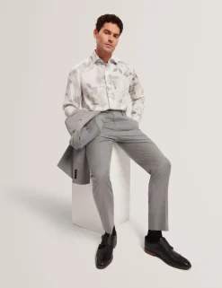 Photograhic Leaf Print Regular Fit Shirt