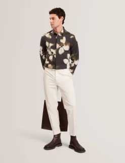 Photographic Floral Print Long Sleeve Shirt