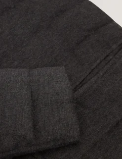Quilted Blazer With High Neck Liner