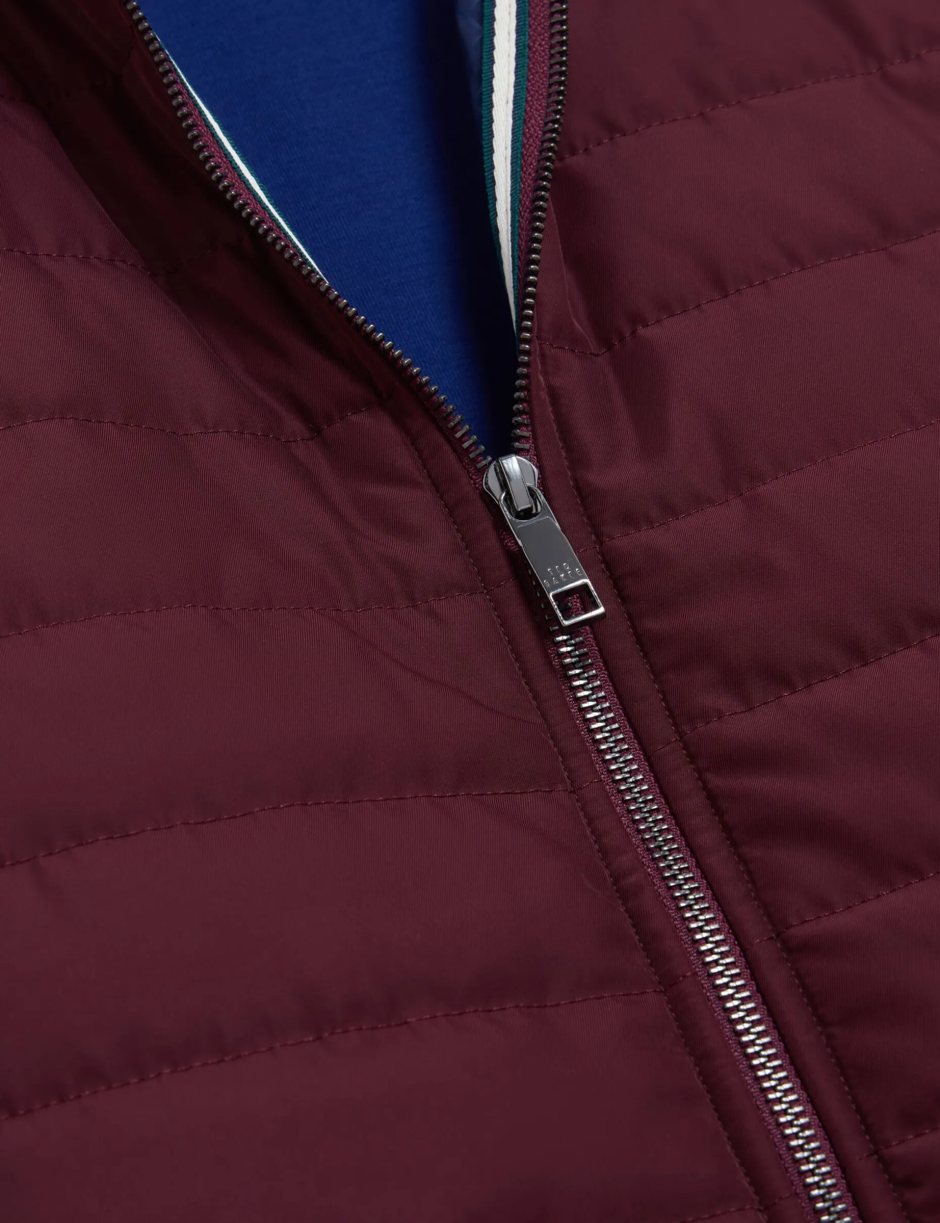 Quilted Front Funnel Neck Zip-Up Gilet