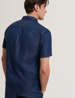 Regular Fit Chambray Short Sleeve Shirt